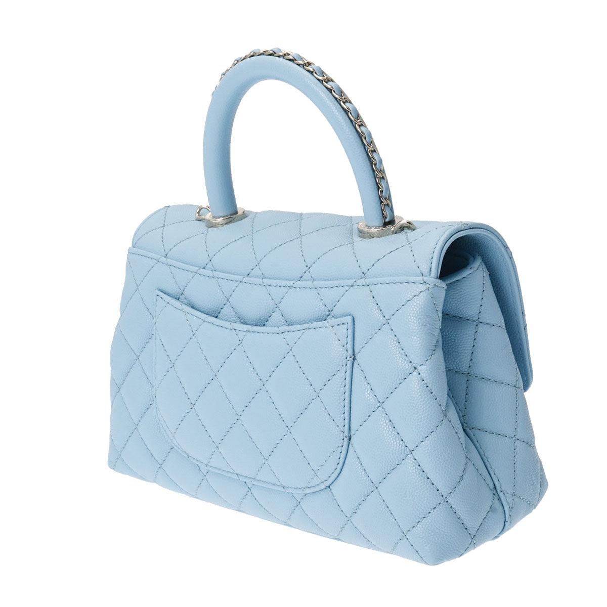 即納特価セール‼️ ウォレットチェーン バッグ キャビア ライトブルー CHANEL マトラッセ キャビアスキン チェーンショルダーバッグ