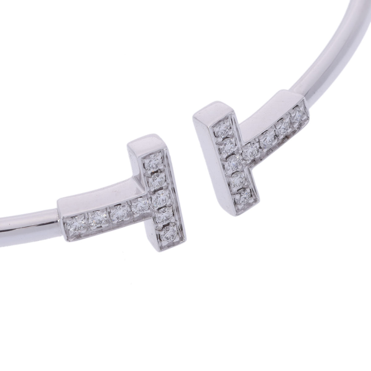 ティファニーTワイヤー ダイヤ レディース K18ホワイトゴールド