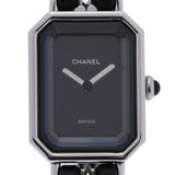 CHANEL シャネル プルミエール Lサイズ H0451 レディース SS/革 腕時計 クオーツ 黒文字盤 Aランク 中古 銀蔵