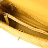 CHANEL シャネル マトラッセ トップハンドル 29 黄色 ゴールド金具 レディース キャビアスキン パイソン 2WAYバッグ Aランク 中古 銀蔵