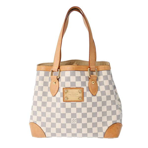 LOUIS VUITTON ルイヴィトン ダミエアズール ハムステッド PM ホワイト N51207 レディース ダミエアズールキャンバス ハンドバッグ Bランク 中古 銀蔵