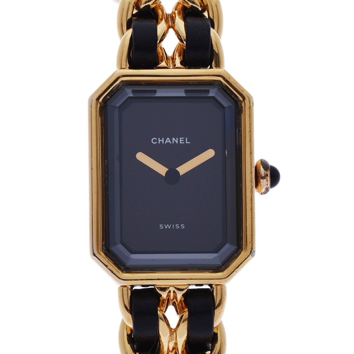 CHANEL シャネル プルミエール M レディース GP/革 腕時計 クオーツ 