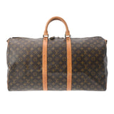 LOUIS VUITTON ルイヴィトン モノグラム キーポル バンドリエール 55 ブラウン M41414 ユニセックス モノグラムキャンバス ボストンバッグ Bランク 中古 銀蔵