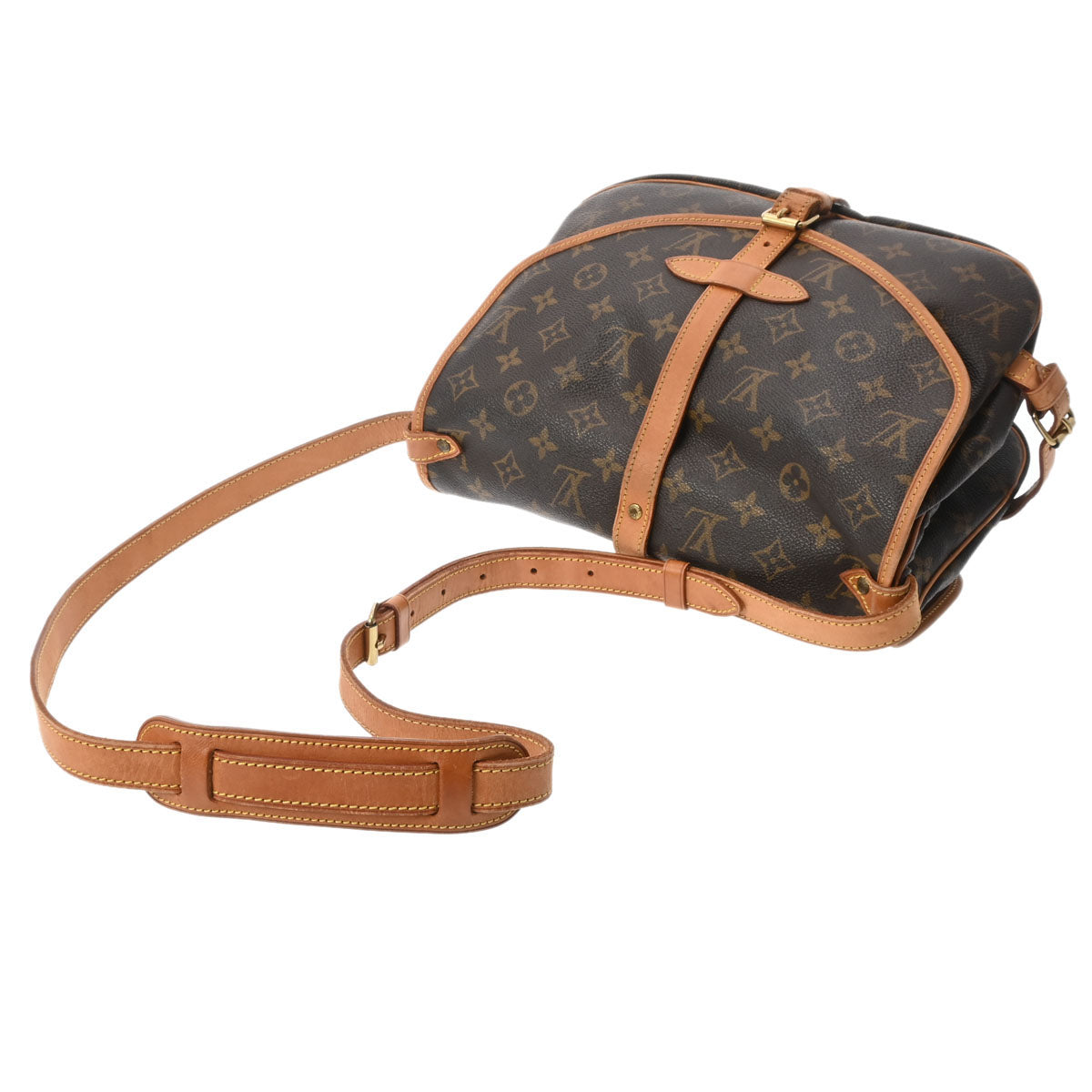 ルイヴィトンソミュール 30 14145 ブラウン レディース モノグラムキャンバス ショルダーバッグ M42256 LOUIS VUITTON 中古  – 銀蔵オンライン