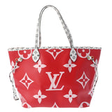 LOUIS VUITTON ルイヴィトン モノグラムジャイアント ネヴァーフル MM 2019 サマーコレクション ルージュ M44567 レディース モノグラムキャンバス トートバッグ 新同 中古 銀蔵