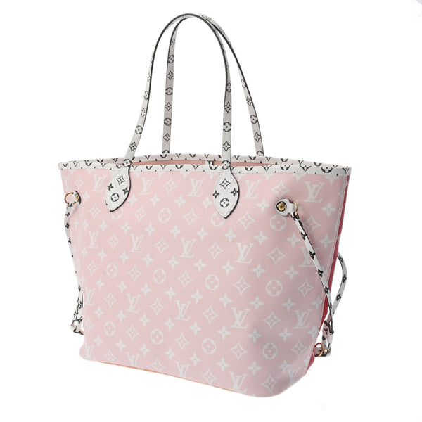 LOUIS VUITTON ルイヴィトン モノグラムジャイアント ネヴァーフル MM 2019 サマーコレクション ルージュ M44567 レディース モノグラムキャンバス トートバッグ 新同 中古 銀蔵