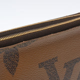 LOUIS VUITTON ルイヴィトン モノグラムジャイアント リバース ポシェットドゥーブルジップ ブラウン M69203 レディース モノグラムキャンバス ショルダーバッグ Aランク 中古 銀蔵