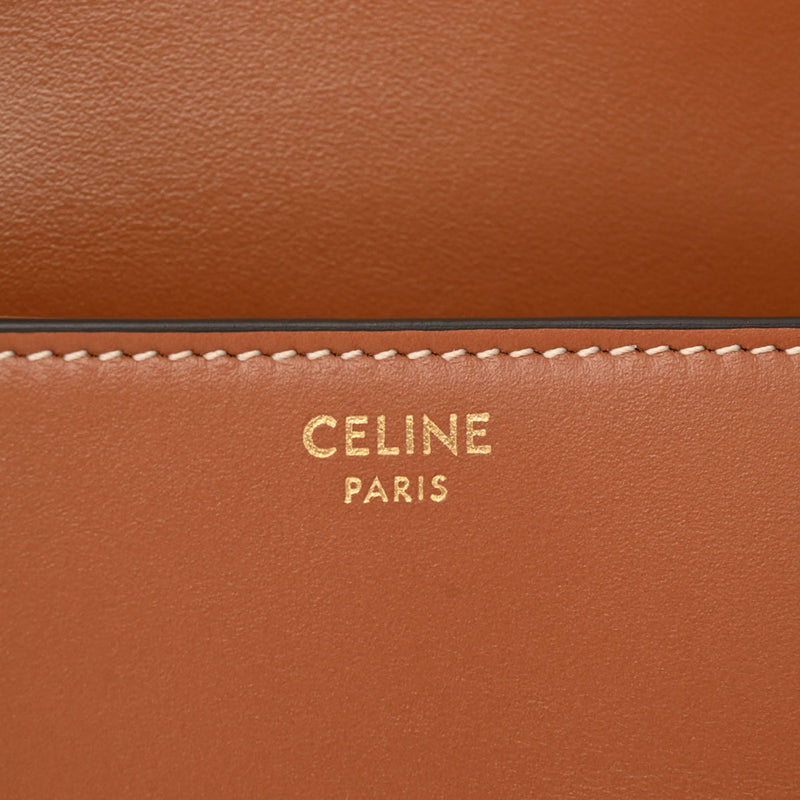 CELINE セリーヌ ミニブザス トリオンフ タン 10J303DPQ4LU レディース レザー ショルダーバッグ 未使用 銀蔵