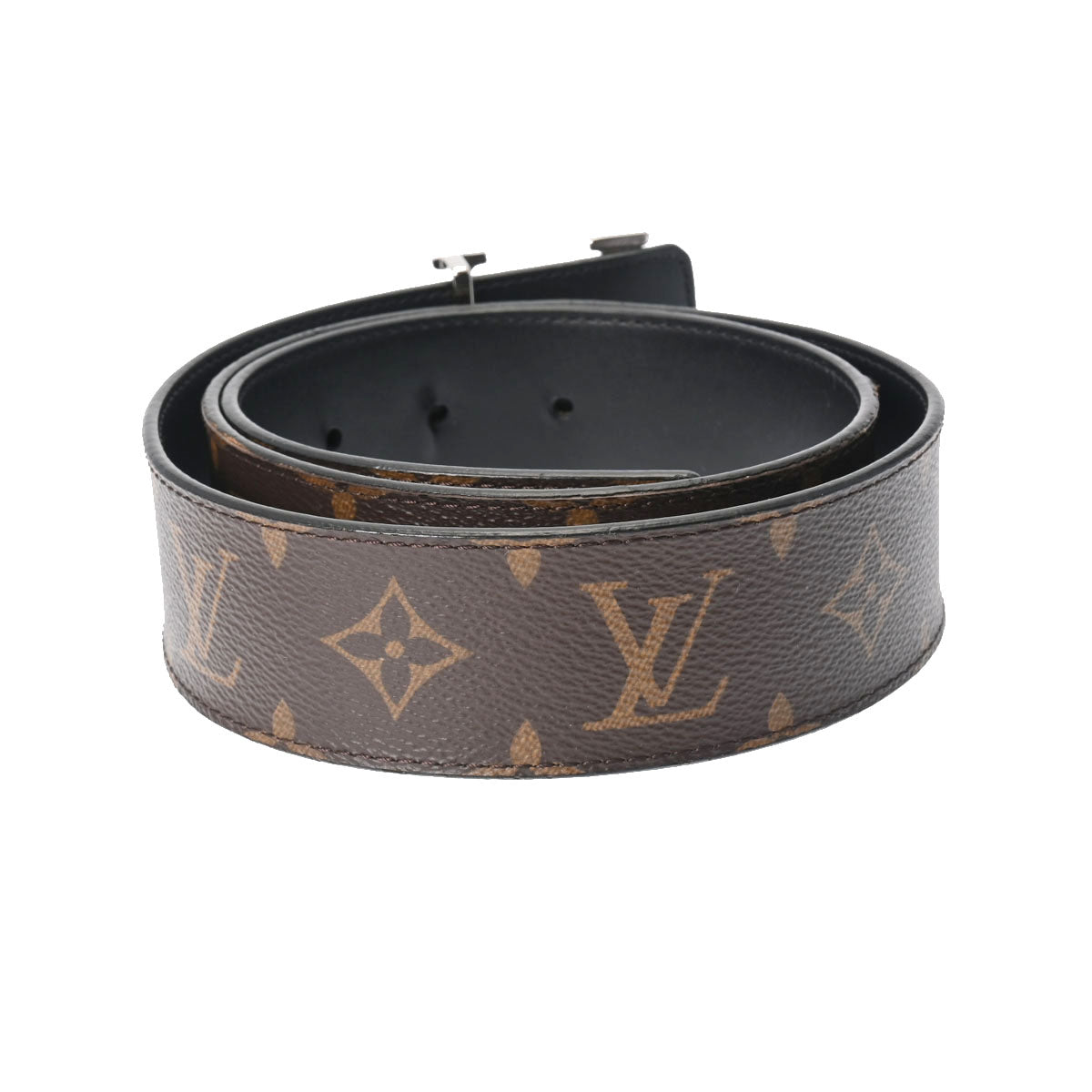 古*郎様 LOUIS VUITTON モノグラム ベルト 中古 メンズ ルイヴィトンサンチュールイニシャル サイズ85 14145 ブラウン メンズ