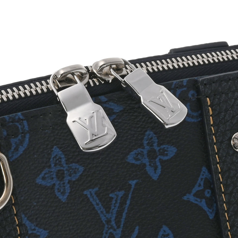 LOUIS VUITTON ルイヴィトン モノグラムレコード シティキーポル 青 M46339 ユニセックス モノグラムキャンバス ショルダーバッグ 新同 中古 銀蔵