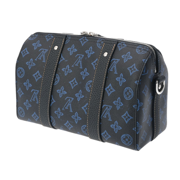 LOUIS VUITTON ルイヴィトン モノグラムレコード シティキーポル 青 M46339 ユニセックス モノグラムキャンバス ショルダーバッグ 新同 中古 銀蔵