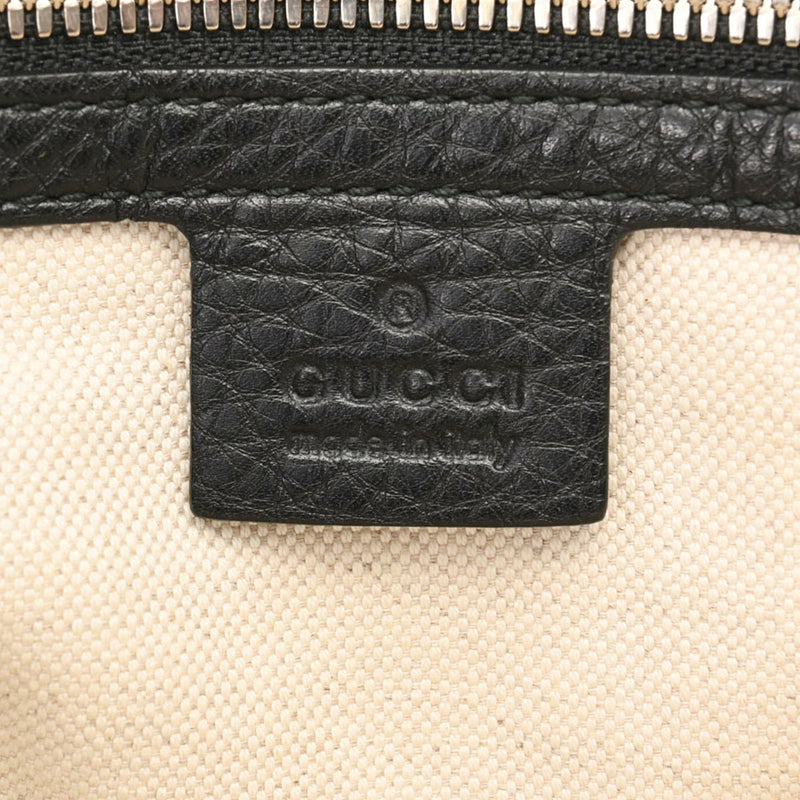 GUCCI グッチ インターロッキングG 黒 シルバー金具 322057 メンズ レザー 2WAYバッグ Bランク 中古 銀蔵