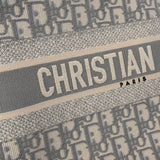 CHRISTIAN DIOR クリスチャンディオール ブックトート ラージサイズ グレー M1286ZRIWM201 ユニセックス キャンバス ハンドバッグ ABランク 中古 銀蔵