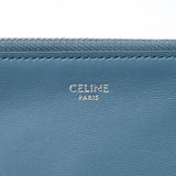 CELINE セリーヌ トリオ スモールショルダーバッグ 青 シルバー金具 187603BEB07SU ユニセックス レザー ショルダーバッグ 新同 中古 銀蔵