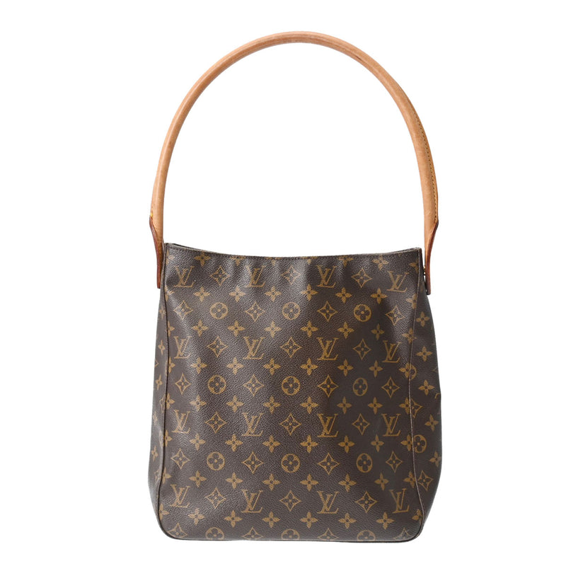 LOUIS VUITTON ルイヴィトン モノグラム ルーピング GM ブラウン M51145 レディース モノグラムキャンバス ワンショルダーバッグ Bランク 中古 銀蔵