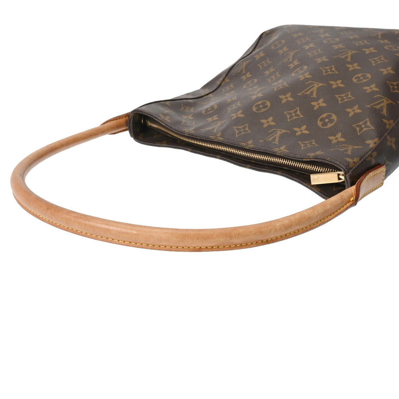 LOUIS VUITTON ルイヴィトン モノグラム ルーピング GM ブラウン M51145 レディース モノグラムキャンバス ワンショルダーバッグ Bランク 中古 銀蔵