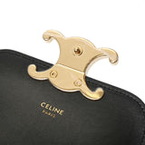 CELINE セリーヌ ミニクロード チェーン 黒 ゴールド金具 レディース カーフ ショルダーバッグ 新同 中古 銀蔵