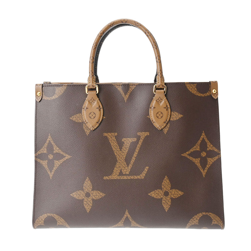 LOUIS VUITTON ルイヴィトン モノグラムリバース オンザゴー MM ブラウン M45321 レディース モノグラムリバースキャンバス 2WAYバッグ Aランク 中古 銀蔵