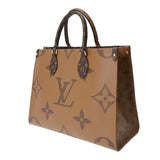 LOUIS VUITTON ルイヴィトン モノグラムリバース オンザゴー MM ブラウン M45321 レディース モノグラムリバースキャンバス 2WAYバッグ Aランク 中古 銀蔵