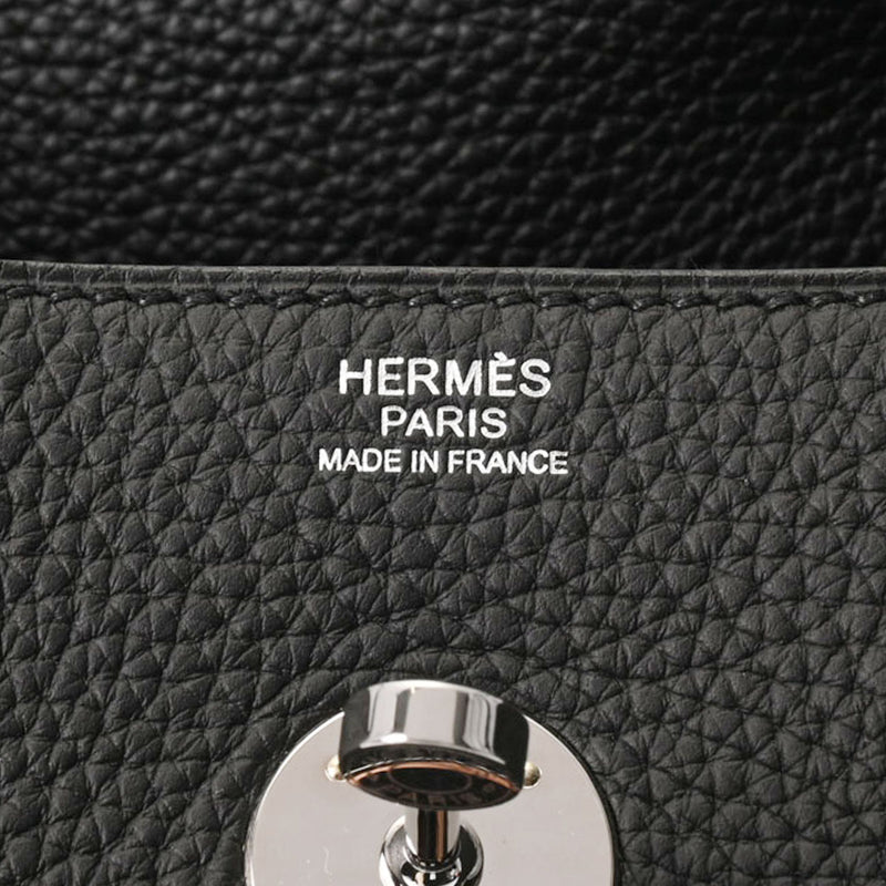 HERMES エルメス リンディ30 2WAY 黒 パラジウム金具 □R刻印(2014年頃) レディース トリヨンクレマンス ハンドバッグ Aランク 中古 銀蔵