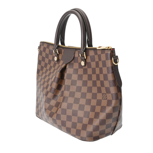 LOUIS VUITTON ルイヴィトン ダミエ シエナMM ブラウン N41546 レディース ダミエキャンバス ハンドバッグ Aランク 中古 銀蔵