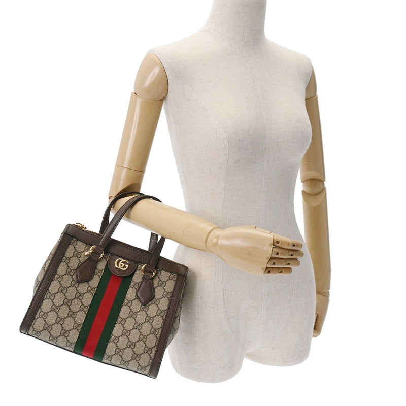 GUCCI グッチ ベージュ ゴールド金具 547551 レディース PVC レザー ハンドバッグ Aランク 中古 銀蔵