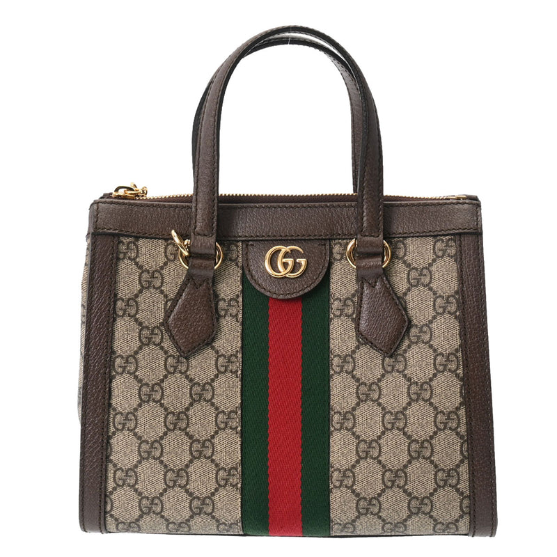 GUCCI グッチ ベージュ ゴールド金具 547551 レディース PVC レザー ハンドバッグ Aランク 中古 銀蔵