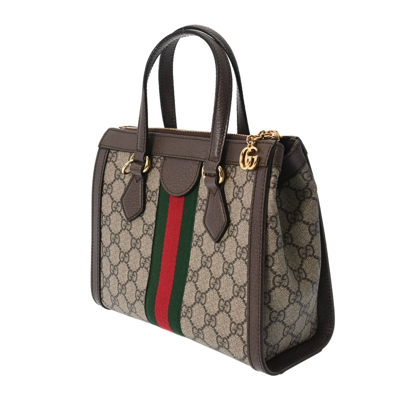 GUCCI グッチ ベージュ ゴールド金具 547551 レディース PVC レザー ハンドバッグ Aランク 中古 銀蔵