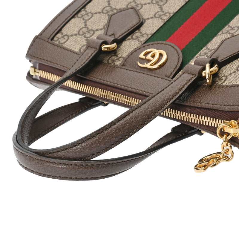 GUCCI グッチ ベージュ ゴールド金具 547551 レディース PVC レザー ハンドバッグ Aランク 中古 銀蔵