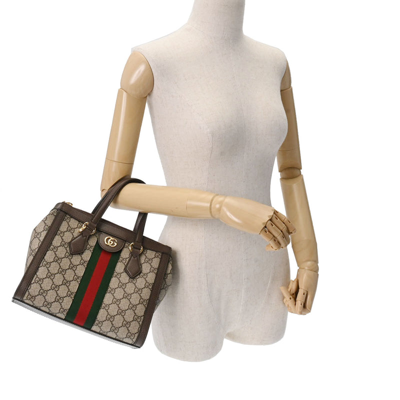 GUCCI グッチ オフィディア 2WAY ベージュ ゴールド金具 547551 レディース PVC レザー ショルダーバッグ Aランク 中古 銀蔵