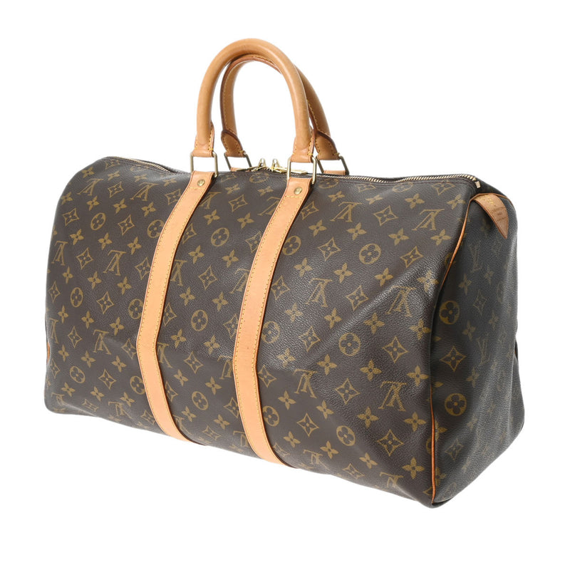 LOUIS VUITTON ルイヴィトン モノグラム キーポル 45 ブラウン M41428 ユニセックス モノグラムキャンバス ボストンバッグ Bランク 中古 銀蔵