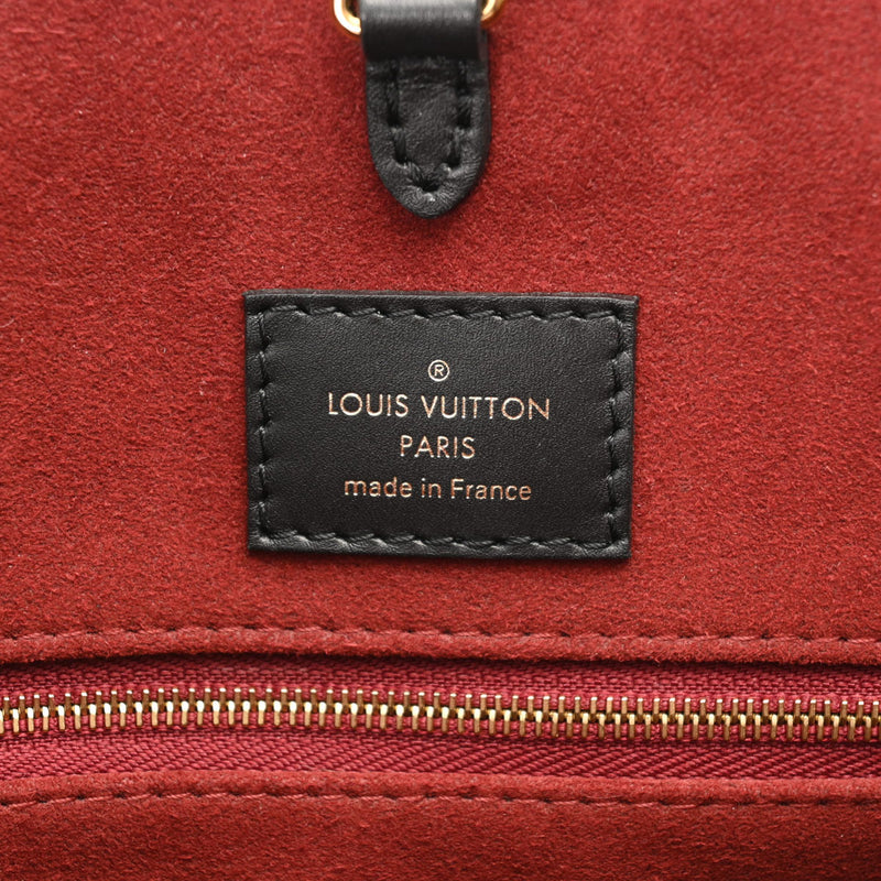 LOUIS VUITTON ルイヴィトン モノグラムアンプラント オンザゴー MM 黒/ベージュ M45495 レディース レザー 2WAYバッグ Aランク 中古 銀蔵