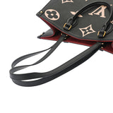 LOUIS VUITTON ルイヴィトン モノグラムアンプラント オンザゴー MM 黒/ベージュ M45495 レディース レザー 2WAYバッグ Aランク 中古 銀蔵