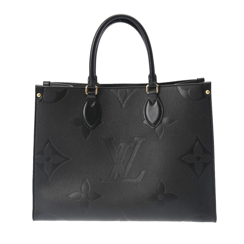 LOUIS VUITTON ルイヴィトン モノグラムアンプラント オンザゴー MM 2WAY ノワール M45595 レディース レザー トートバッグ Aランク 中古 銀蔵