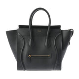 CELINE セリーヌ ラゲージ ミニショッパー 黒 ゴールド金具 165213 レディース スムースカーフ ハンドバッグ Aランク 中古 銀蔵