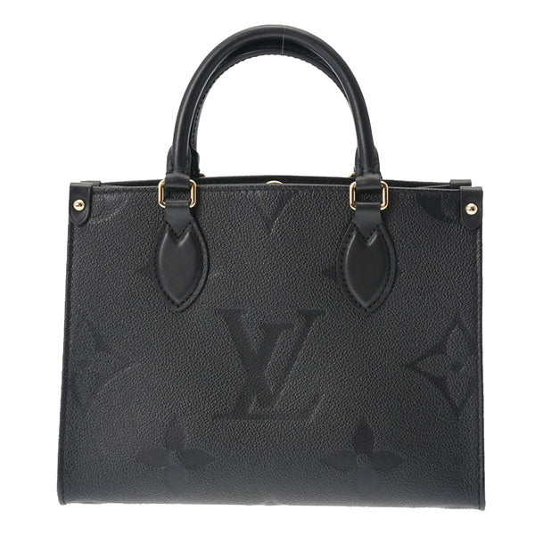 LOUIS VUITTON ルイヴィトン モノグラムアンプラント オンザゴー PM 2WAY ノワール M45653 レディース レザー ハンドバッグ Aランク 中古 銀蔵