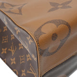 LOUIS VUITTON ルイヴィトン モノグラムジャイアント オンザゴー MM 2WAYトート ブラウン M45321 レディース モノグラムリバースキャンバス ハンドバッグ ABランク 中古 銀蔵