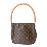 LOUIS VUITTON ルイヴィトン モノグラム ルーピング MM  ブラウン M51146 レディース モノグラムキャンバス セミショルダーバッグ Bランク 中古 銀蔵