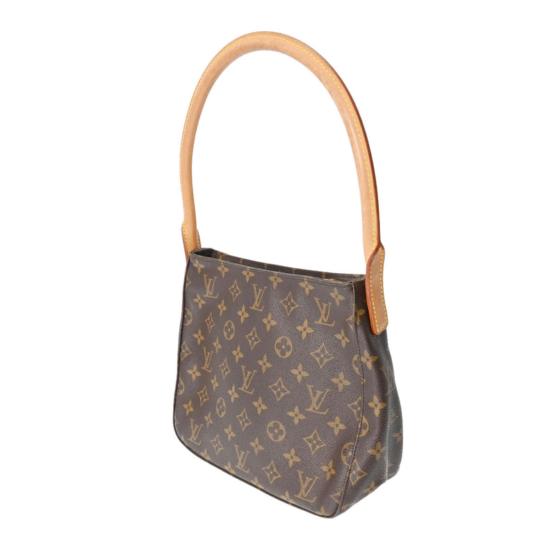 LOUIS VUITTON ルイヴィトン モノグラム ルーピング MM  ブラウン M51146 レディース モノグラムキャンバス セミショルダーバッグ Bランク 中古 銀蔵