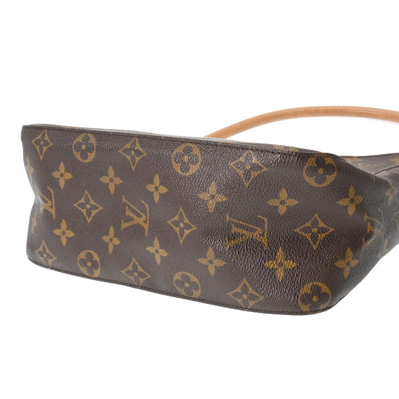 LOUIS VUITTON ルイヴィトン モノグラム ルーピング MM  ブラウン M51146 レディース モノグラムキャンバス セミショルダーバッグ Bランク 中古 銀蔵