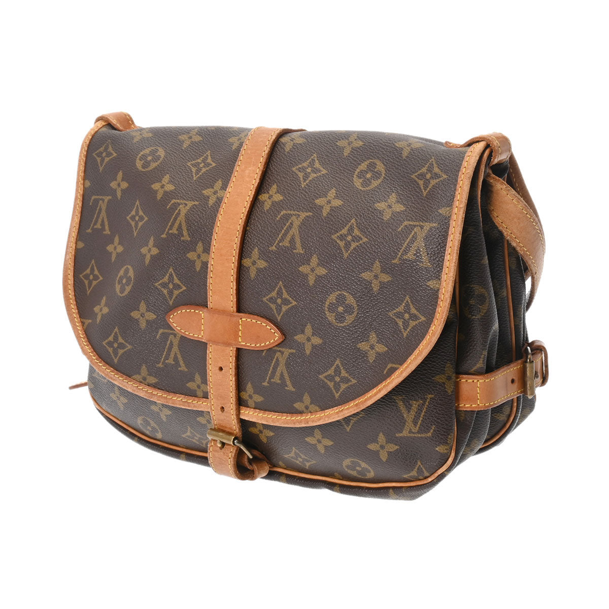 ルイヴィトンソミュール 30 14145 ブラウン レディース モノグラムキャンバス ショルダーバッグ M42256 LOUIS VUITTON 中古  – 銀蔵オンライン