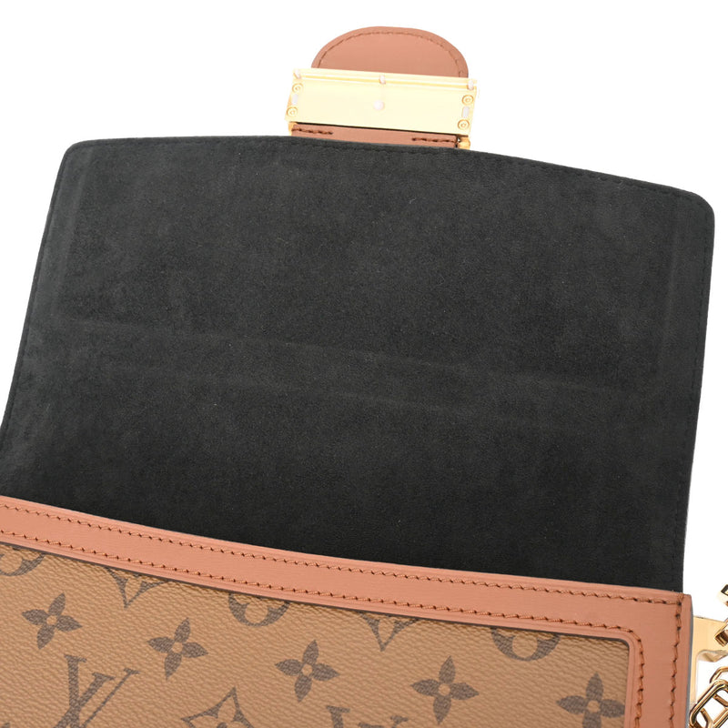 LOUIS VUITTON ルイヴィトン モノグラムリバース ドーフィーヌ MM 2WAY ブラウン M45958 レディース モノグラムキャンバス ショルダーバッグ Aランク 中古 銀蔵