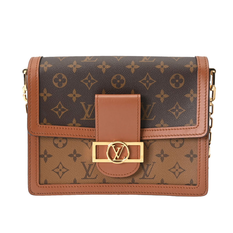 LOUIS VUITTON ルイヴィトン モノグラムリバース ドーフィーヌ MM 2WAY ブラウン M45958 レディース モノグラムキャンバス ショルダーバッグ Aランク 中古 銀蔵