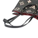 LOUIS VUITTON ルイヴィトン モノグラムアンプラント オンザゴー MM 黒/ベージュ M45495 レディース レザー 2WAYバッグ Aランク 中古 銀蔵