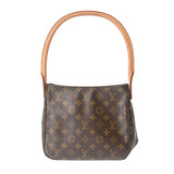 LOUIS VUITTON ルイヴィトン モノグラム ルーピング MM  ブラウン M51146 レディース モノグラムキャンバス セミショルダーバッグ Bランク 中古 銀蔵