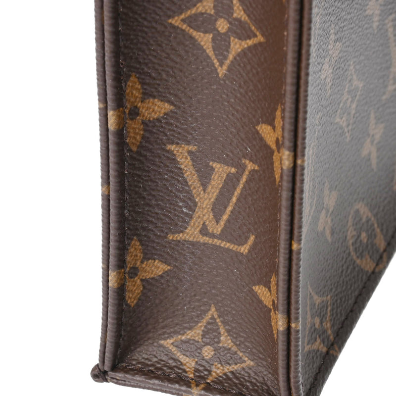 LOUIS VUITTON ルイヴィトン モノグラム プティット サックプラ ブラウン M81295 レディース モノグラムキャンバス ハンドバッグ Aランク 中古 銀蔵