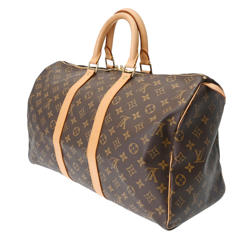 LOUIS VUITTON ルイヴィトン モノグラム キーポル 45 ブラウン M41428 ユニセックス モノグラムキャンバス ボストンバッグ ABランク 中古 銀蔵