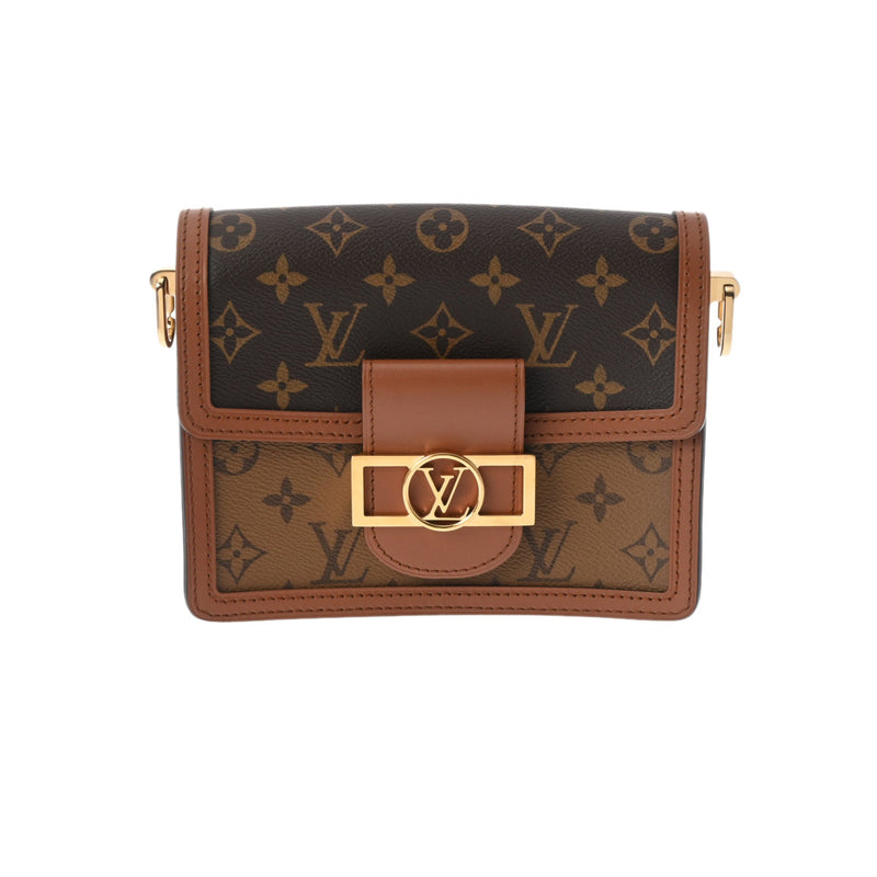 LOUIS VUITTON ルイヴィトン モノグラムリバース ドーフィーヌ MINI ブラウン M45959 レディース モノグラムキャンバス ショルダーバッグ 新同 中古 銀蔵