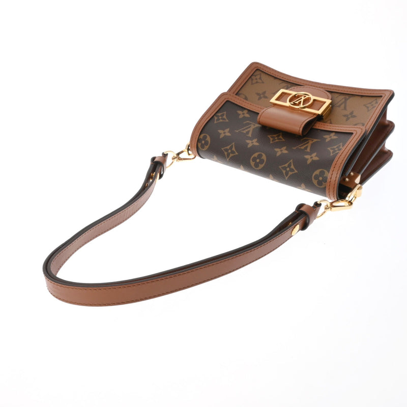 LOUIS VUITTON ルイヴィトン モノグラムリバース ドーフィーヌ MINI ブラウン M45959 レディース モノグラムキャンバス ショルダーバッグ 新同 中古 銀蔵