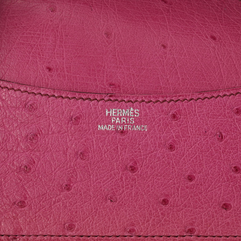 HERMES エルメス アジェンダ フューシャピンク パラジウム金具 □H刻印(2004年頃) ユニセックス オーストリッチ 手帳カバー Bランク 中古 銀蔵